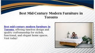 Best Mid-Century Modern Furniture in Toronto