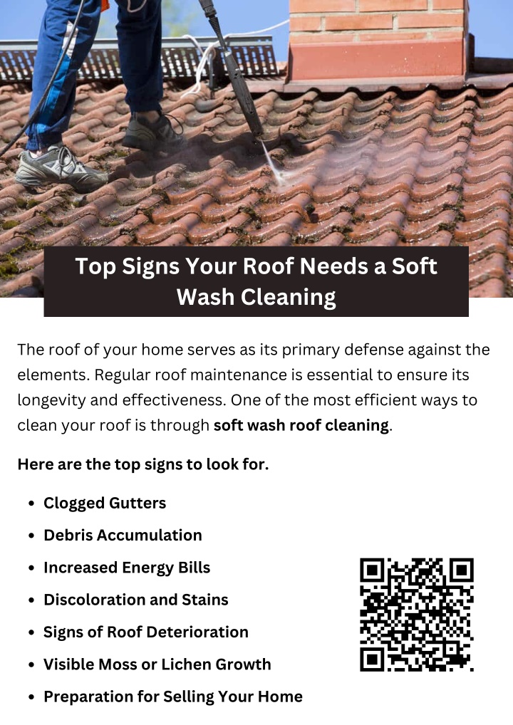 top signs your roof needs a soft wash cleaning