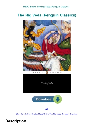 READ Books The Rig Veda (Penguin Classics)
