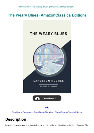 eBooks PDF The Weary Blues (AmazonClassics Edition)