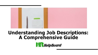 understanding job descriptions a comprehensive