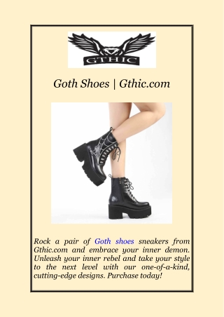 goth shoes gthic com