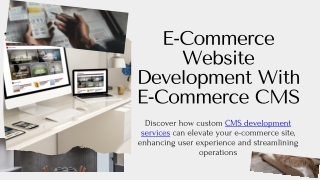 e commerce website development with e commerce cms