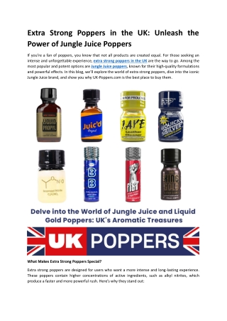 Unleash the Power of Jungle Juice Poppers