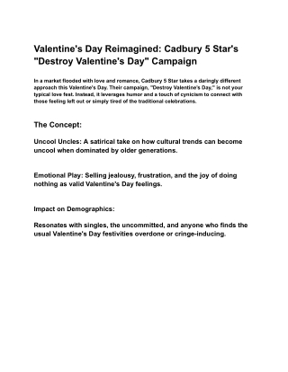 Valentine's Day Reimagined_ Cadbury 5 Star's _Destroy Valentine's Day_ Campaign