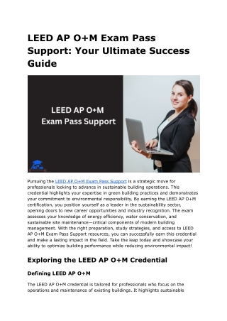 leed ap o m exam pass support your ultimate