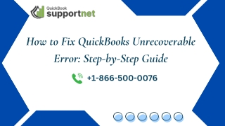 How to Fix QuickBooks Unrecoverable Error Step-by-Step Guide