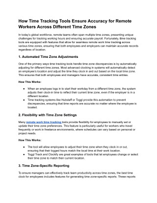 how time tracking tools ensure accuracy