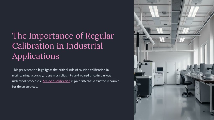 the importance of regular calibration