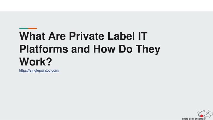 what are private label it platforms and how do they work