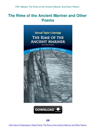 PDF eBooks The Rime of the Ancient Mariner and Other Poems