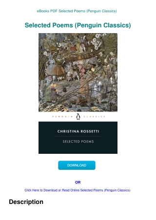 eBooks PDF Selected Poems (Penguin Classics)