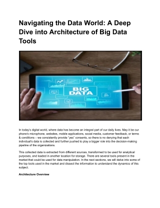 navigating the data world a deep dive into