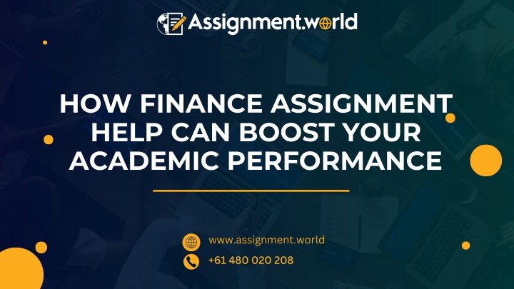 how finance assignment help can boost your