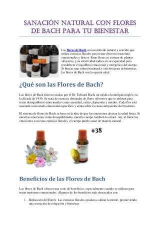 Sanación Natural con Flores de Bach para tu Bienestar