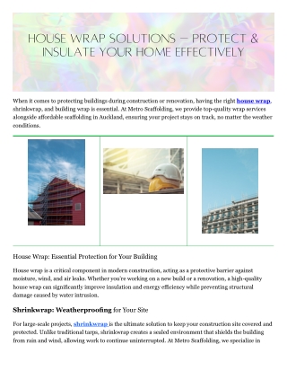 house wrap solutions protect insulate your home