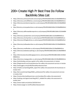 Boost SEO with 200  Free Dofollow Backlinks Sites
