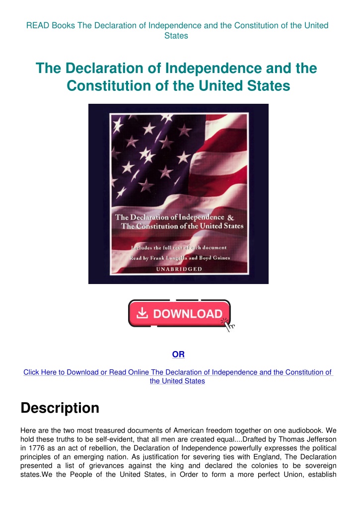 the declaration of independence close read notes