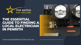 Why Pick a Penrith Local Electrician