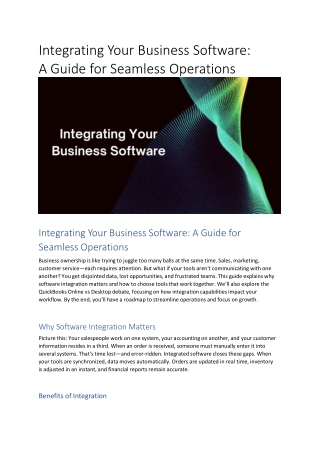 integrating your business software a guide