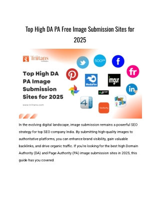 Top High DA PA Free Image Submission Sites for 2025