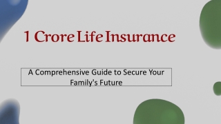 1 crore life insurance