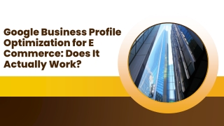 google business profile optimization