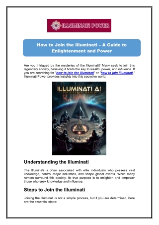 Unlock Secrets: Illuminati Power Awaits