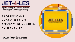 professional hydro jetting services in anaheim