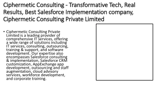 ciphermetic consulting transformative tech real