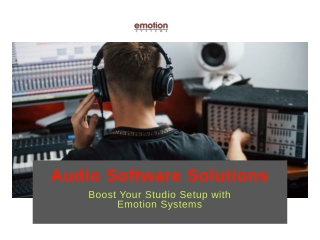 boost your studio setup with emotion systems