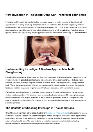 how invisalign in thousand oaks can transform