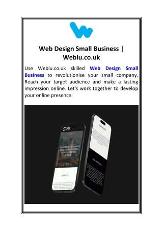 Web Design Small Business  Weblu.co.uk