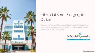 Permanent Relief from Pilonidal Sinus: Advanced Surgery in Dubai