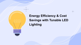 energy efficiency cost savings with tunable