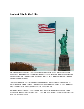 student life in the usa