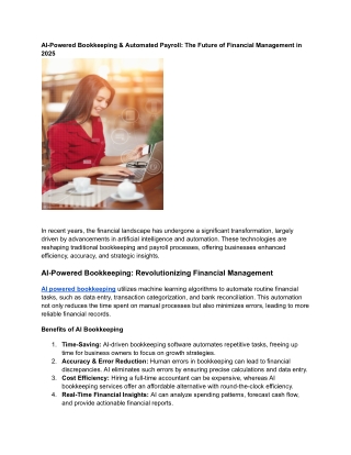 ai powered bookkeeping automated payroll
