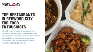 Top Restaurants in Redwood City for Food Enthusiasts