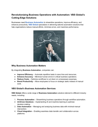 revolutionizing business operations with