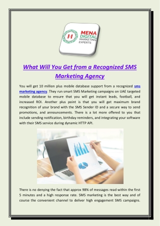 What Will You Get from a Recognized SMS Marketing Agency