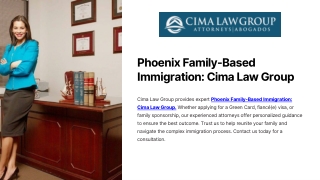 Phoenix Family-Based Immigration Cima Law Group