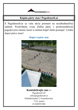 Kúpim párty stan | Pagodenzelt.at