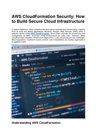 AWS CloudFormation Security