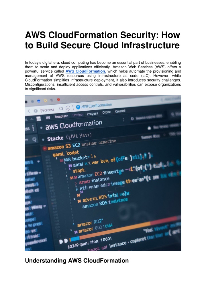 aws cloudformation security how to build secure