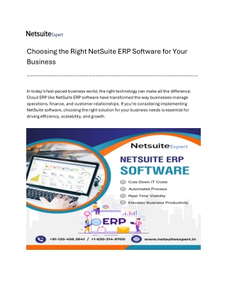choosing the right netsuite erp software for your