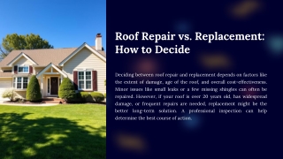 roof repair vs replacement how to decide