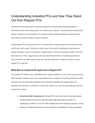 understanding industrial pcs and how they stand