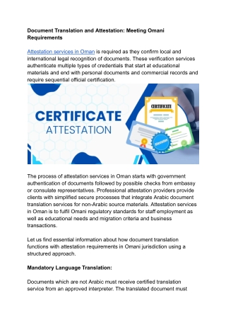 Document Translation and Attestation- Meeting Omani Requirements .docx