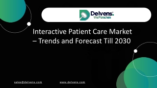 Interactive Patient Care Market