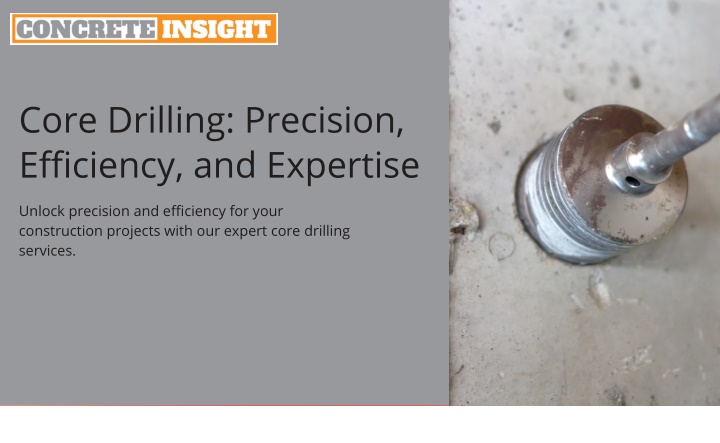 core drilling precision efficiency and expertise